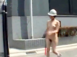 Japanese Porn Star Fucks Public Nudity in Construction Worker JAV Nude Girls